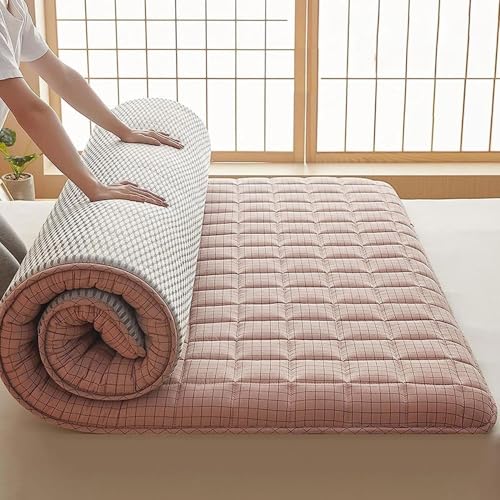 Cama individual japonesa extra gruesa de 140 x 200 cm, transpirable, para cama de invitados/camping (FF, 120 x 200 cm), solución cómoda y portátil para dormir