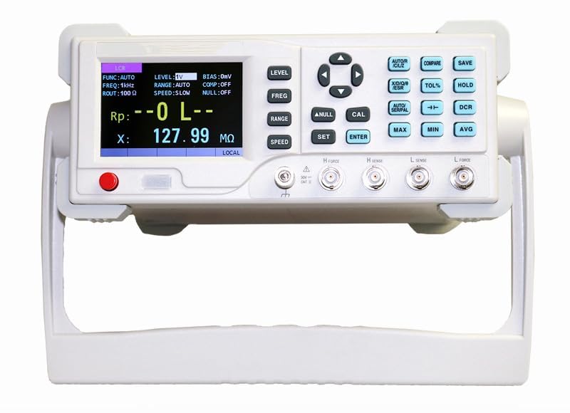 Digital LCR Meter Bridge Benchtop LCR Meter Inductance Resistance Capacitance Tester with Frequency 12 Points 100Hz 120Hz 200Hz 400Hz 800Hz 1kHz 2kHz 4kHz 8kHz 10kHz 15kHz 20kHz Accuracy 0.1%