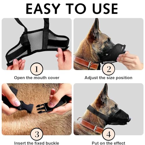 Maulkorb für Hunde, Maulkorb für kleine Hunde, Beißschutz, weich, verhindert Beißen, verhindert Kauen und Bellen, Trinken möglich, verstellbare Schlaufe, Hundetraining