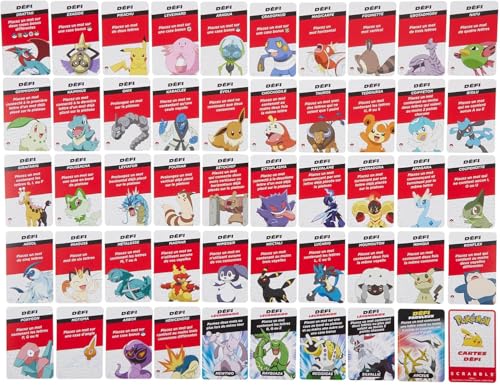 Mattel Games Scrabble Pokémon, Familien-Buchstabenspiel mit Zwei Spielmöglichkeiten, enthält 50 Herausforderungskarten mit Pokémon-Figuren… – Ansicht 3