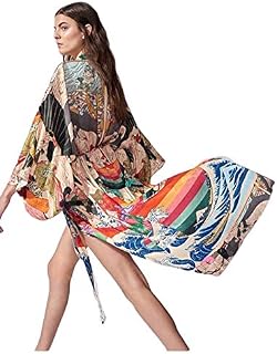Bsubseach Womens Chiffon/Rayon Beach Blouses Kimono Cardigan Long Bikini Cover Up