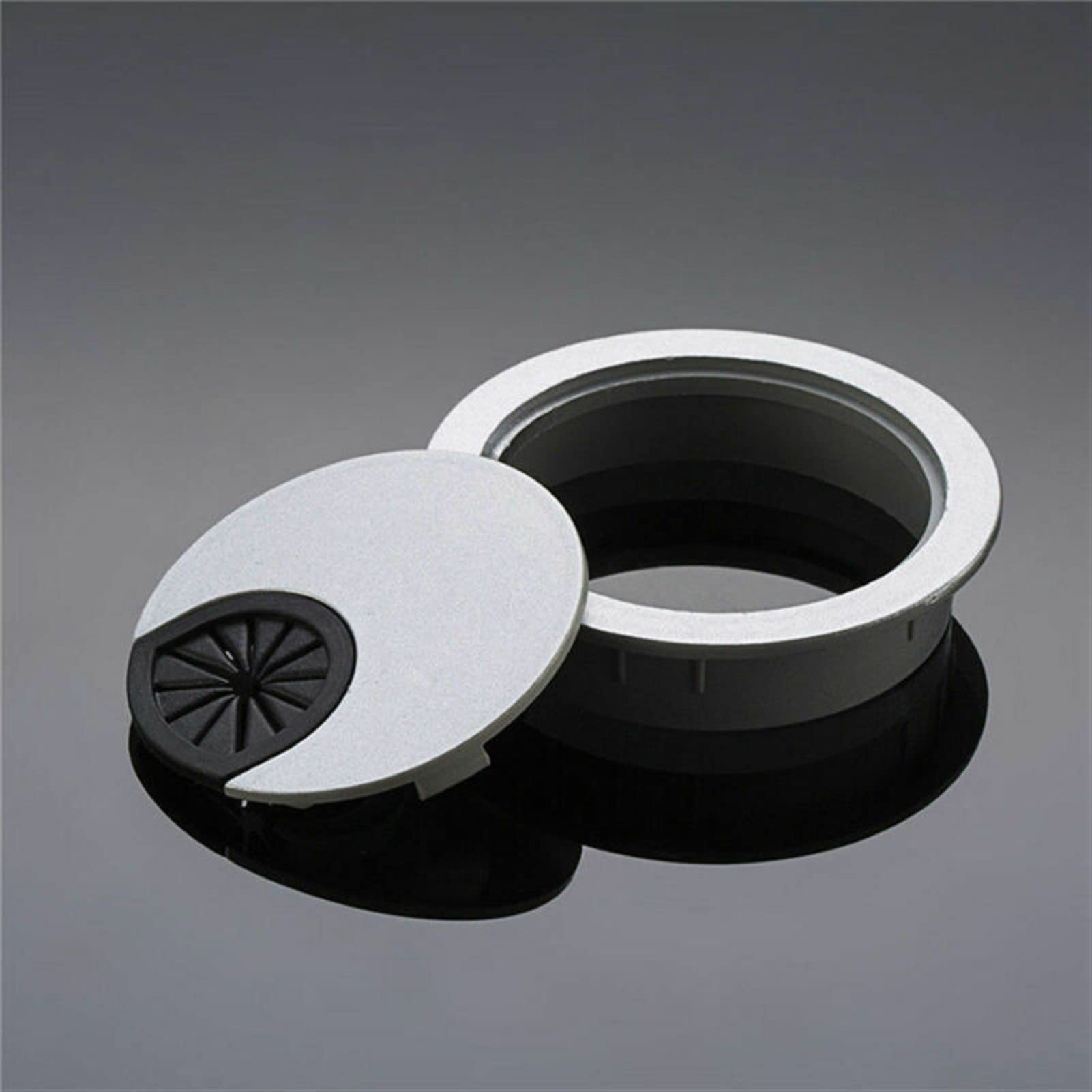 przelotka na biurko Biurko przelotka kablowa 4 szt. 50 53 60 80mm stolik pod komputer Port kablowy powierzchnia wylotowa pokrywa otworu na przewód(53mm)