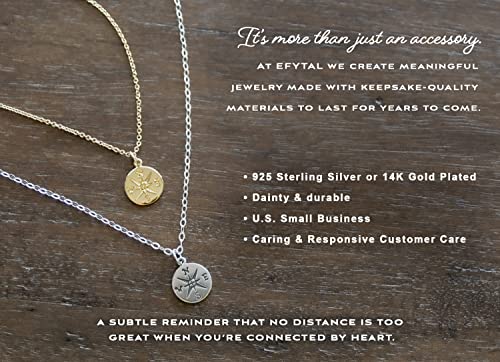EFYTAL Graduation Necklace 2022, Sterling Silver or Gold Plated Compass, High School or College Graduation Gift for Her, Farewell Gift for Women2
