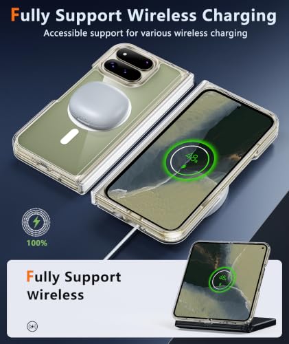Image of FNTCASE for Google Pixel 11 Pro Fold Case Clear with Hinge Protection
