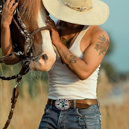 Image of Cowboy Belt Buckle for Men Longhorn Bull Belt Buckles Men Vintage Texas Buckle for Women Cowboy Cowgirl Belt Buckle