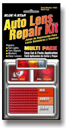 Blue Star Grid Pattern Auto Lens Repair Kit (Amber, Red, Clear)