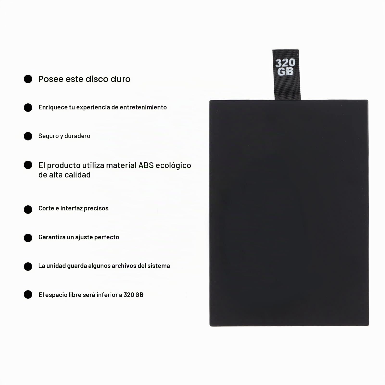 Dioche Disco Duro Portátil Ultradelgado para Slim Games, Almacenamiento Interno de 320 GB, Dispositivo de Memoria para Entretenimiento