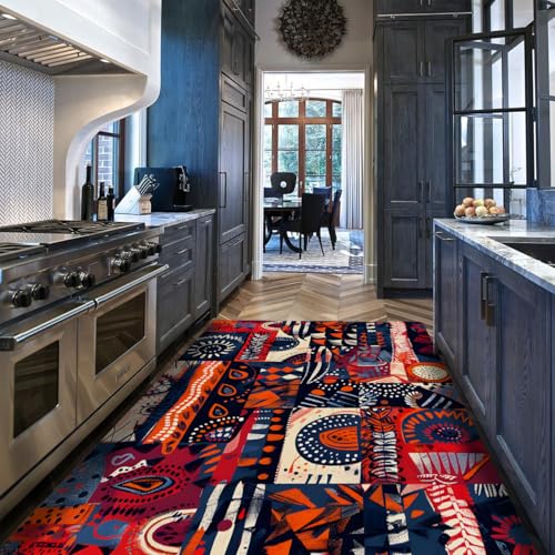 Tapis antidérapant facile à nettoyer pour salon rustique - 5