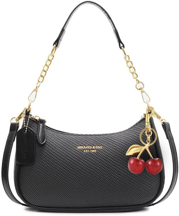 Small Shoulder Bags for Women Y2k Cute Shoulder Purse with Cherry Pendant Trendy Designer Handbag for Daily