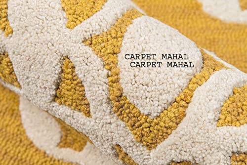 Image of Carpet Mahal Export Quality Handmade Tuffted Pure Woollen Carpet for Living Room Bedroom Size 8 x 11 feet (240X330 Cm) Color-Multi