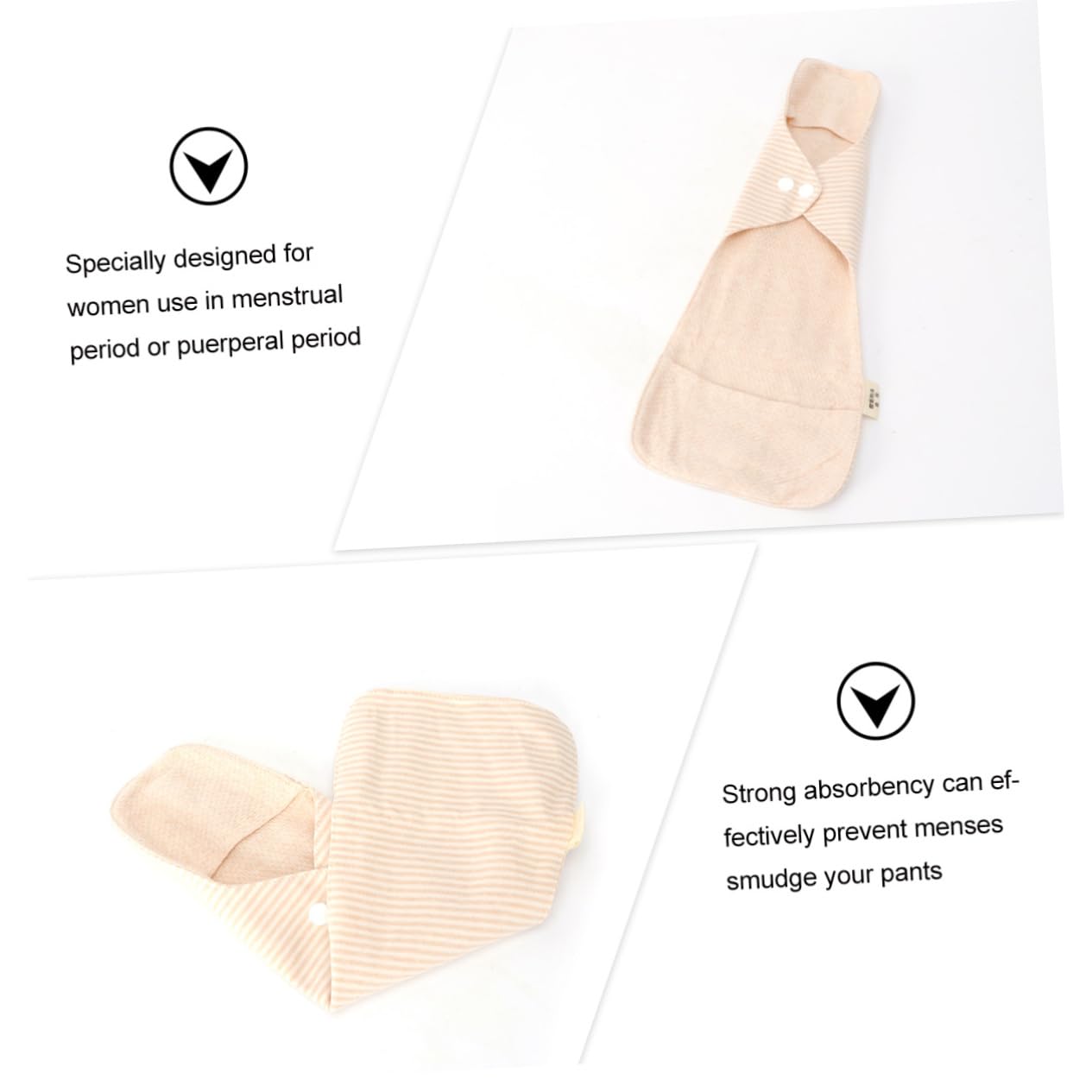 FOMIYES 4 Piezas compresas menstruales de tela Toalla sanitaria lavable compresas menstruales reutilizables protegeslips toalla sanitaria de tela almohadillas de mamá portátil Toalla tía