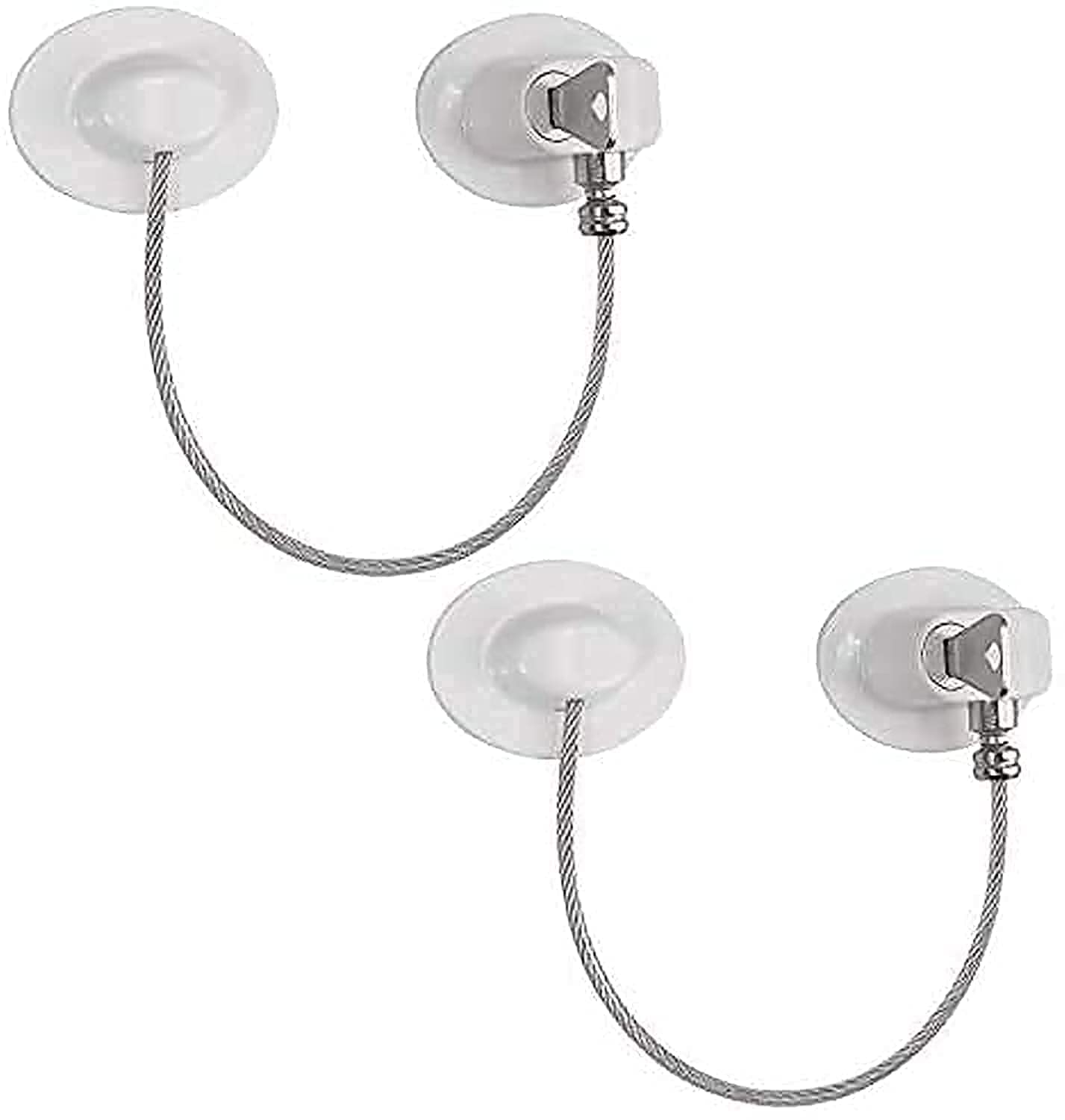 2Pack Fridge Locks Refrigerator Lock, LEHSGY Freezer Locks with 4 Keys Baby Safety Door Lock Window Locks Strong 3M Adhesive No Drill Childproof Lock Fridge Door Cabinet Drawer Locks -White