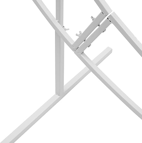 Miniatura 7 de Arco de boda de luna creciente blanca de 7 pies, diseño curvo de metal, soporte de telón de fondo para fotografía, marco de globo de flores, arco de