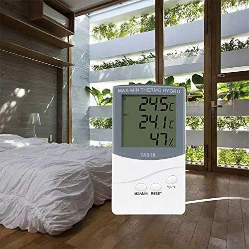 Miniatura 2 de Termómetro interior al aire libre higrómetro digital temperatura humedad temperatura temperatura monitor con pantalla LCD