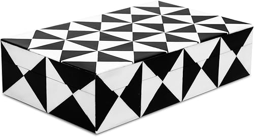 Handicrafts Home Handmade Triangle-B&W Collection Decorative Jewelry Box Organizer  Keepsakes, Trinkets, and Home Decor  Antique Coffee Table