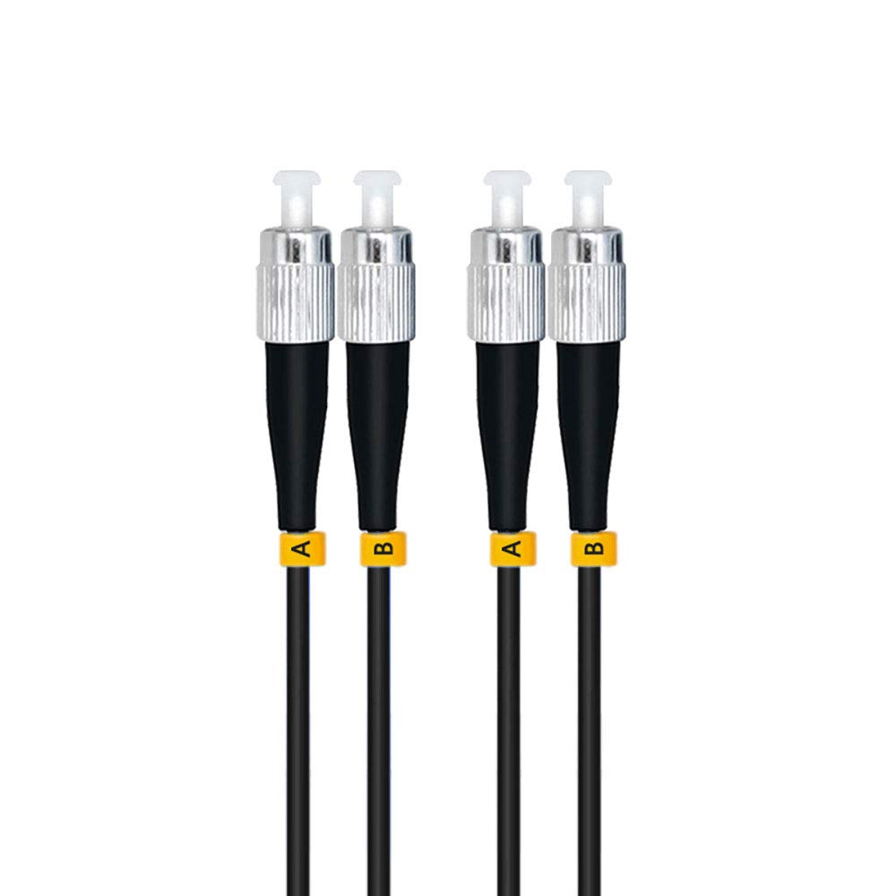 Jeirdus 20M FC to FC 10G OM3 Outdoor Armored Duplex 50/125 Fiber Optic Cable Jumper Optical Patch Cord 20Meters 65FT Multimode FC-FC