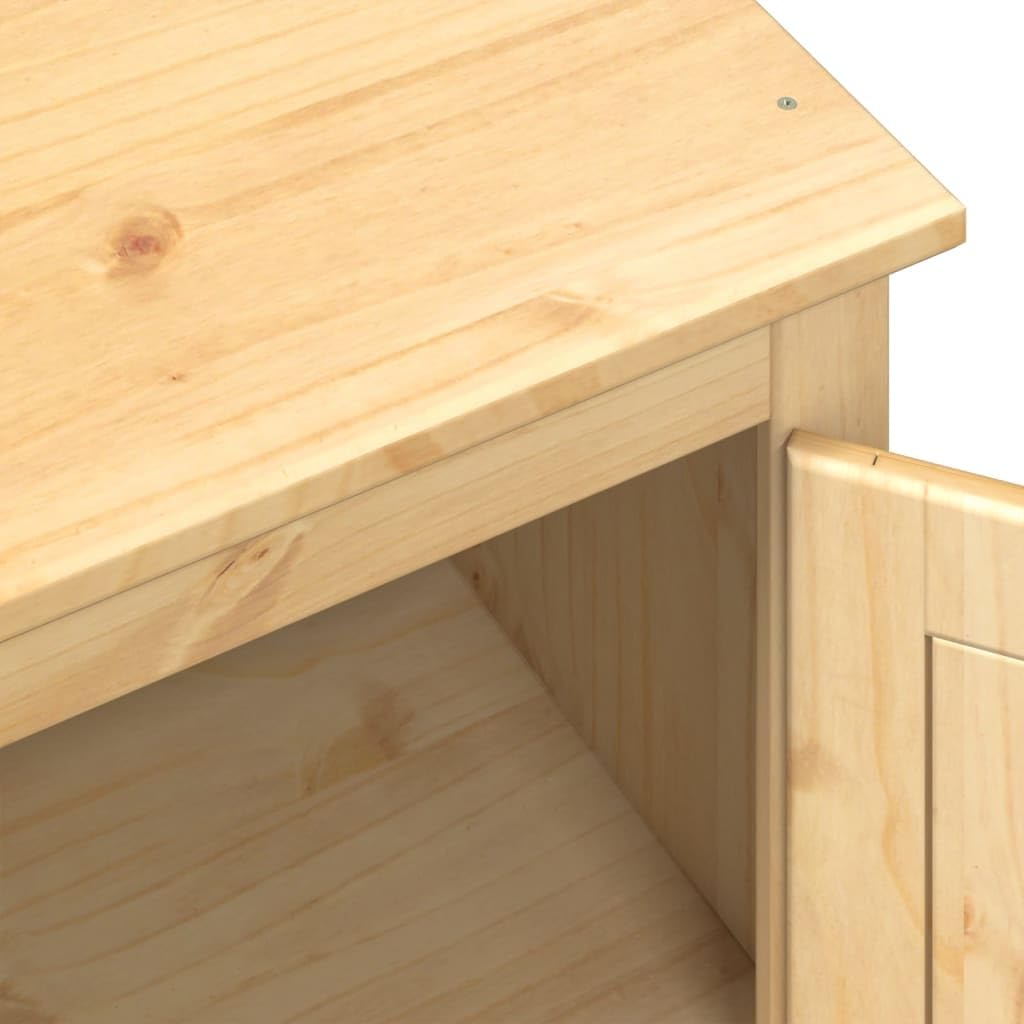 IKAYAA Armario Dormitorio con Dos Puertas, Armario Corona Madera Maciza de Pino,Armario Ropero Ancho 76 cm Armarios Juvenil Diseño Moderno 76 x 50 x 170 cm
