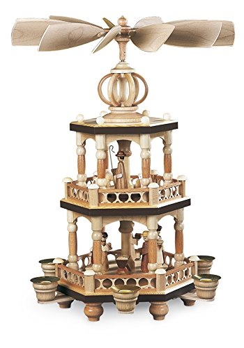 Pyramide de Noël à 2 étages Rudolphs Schatzkiste non peinte pour décoration de table