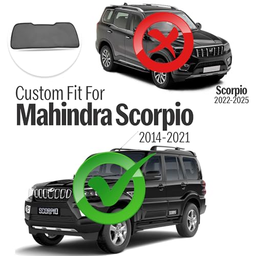 Image of Autofact Dicky Curtain for Mahindra Scorpio 2022-2025 | Custom Fit Rear Windshield Sunshade | UV & Heat Protection | Foldable Mesh | Privacy & Cooling Car Accessory