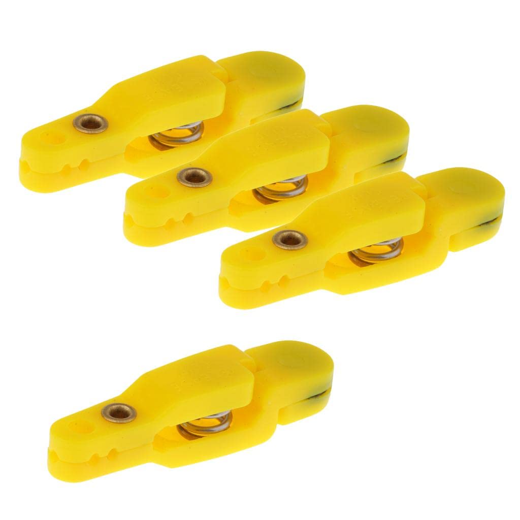 Baoblaze Kit de Clips Pinzas Liberación de Sedal Outrigger Kite Almohadilla Arte de Peces Pesca de Métodos Pesqueros, 4pcs