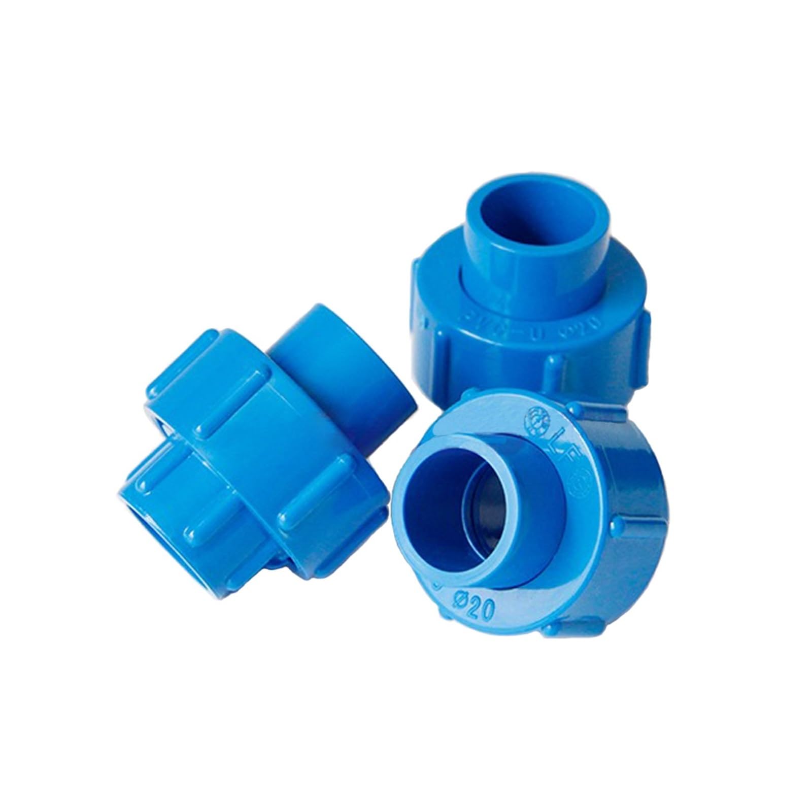 1 pz blu 20/25/32/40/50/63/75/90/110 mm PVC unione connettore acqua acqua tubo tubo accoppiamento giunti raccordi irrigazione giardino(5 PCS_50MM)