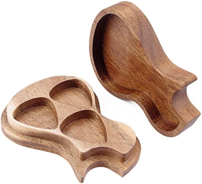 Wooden Guitar Pick Organizer for Storing Picks, Polished Holder image 5