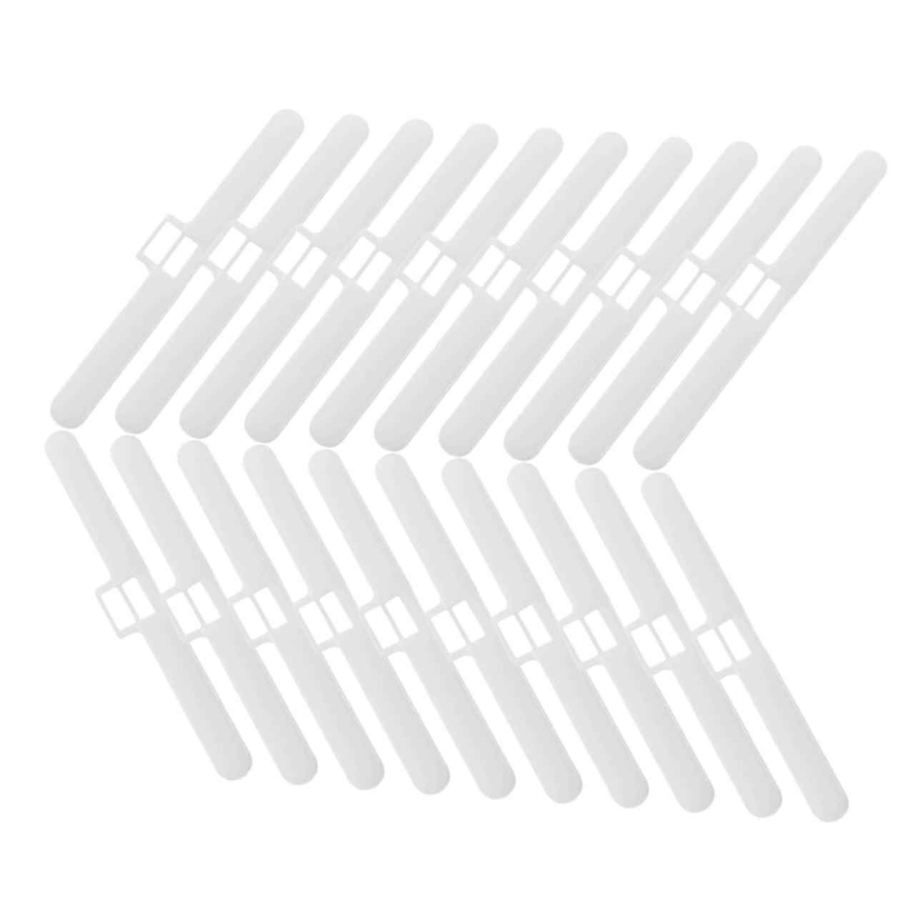 KONTONTY Vertical Blinds Replacement Slats 20pcs Double Hole Curtain Shim for Blind Repair Universal Fit Sturdy User-Friendly