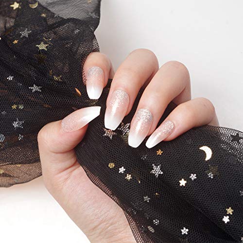SIUSIO 240 Pcs Ombre French Sarg Nägel Full Cover UV Top Coat Bedeckte Acrylnägel Kunst Tipps Sets Ohne Kleber (Holo… – Bild 4