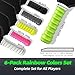 KOEYUELEN Ribbed Pickleball Overgrip, 6-Pack Rainbow Colors Non-Slip Tennis Racket Grip Tape, Pickleball Grip Tape, Sweat-Wicking Shock-Absorbent Racquet Grip for Pickleball | Tennis | Badminton
