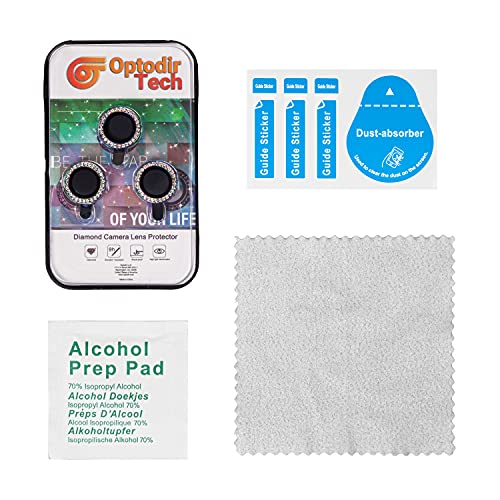51ZEBg2umJL Optodir Tech iPhone 12 Pro Max Camera Lens Protector - 9H Tempered Glass Diamond Camera Cover for iPhone 12 Pro Max - Image 7