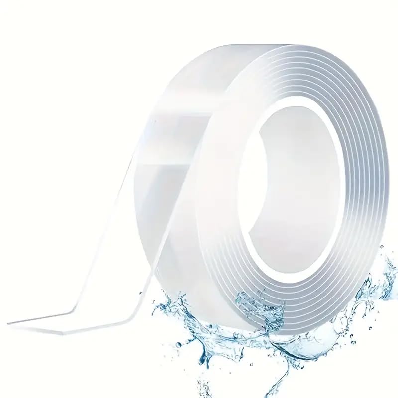 10M Super Sticky Double-Sided Tape – Waterproof, Ultra Strong Transparent Adhesive, Washable & Reusable – For Walls, Plastics, Fabrics, Metals, Glass Surfaces