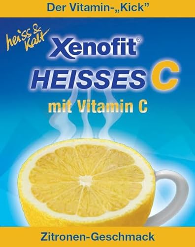 Xenofit HEISSES C | mit 2,5g Vitamin C je 100g | vegan | glutenfrei | fettfrei | arm an gesättigten Fettsäuren | mit Traubenzucker | Vitamin C-Getränk | 10 Portionen à 200ml | 10 x 9g | Zitrone