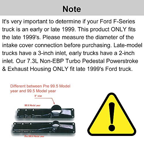Image of SPELAB EBP Valve Upgrade Turbo Pedestal & Exhaust Housing Compatible with Ford 7.3L Powerstroke 1999.5-2003 Bolts & Exhaust Housing + Diesel Turbo Pedestal
