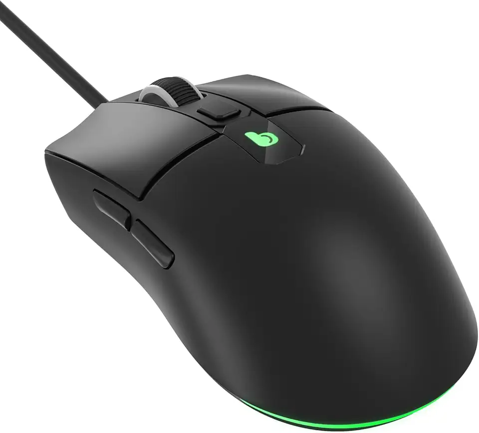 Mouse Gamer com Fio M29 Preto, RGB Respiração, 4 DPI (1200-3600), Sensor Óptico, 6 Botões, Design Ergonômico, Compatível com PC, Notebook, Windows - Plug and Play