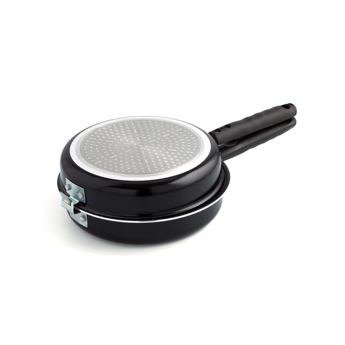 Quid Gastro Fun - Sartén doble para tortilla, 24 cm, aluminio estampado, dale la vuelta fácilmente, color negro — view 9