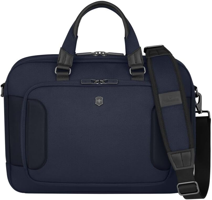 Victorinox Werks Traveler 7.0, Deluxe Briefcase, Briefcase with 15.6" Laptop and 11’’ Tablet Compartment, Navy Blue