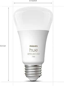 Philips Hue White and Color Ambiance Base Lumen (60W) Smart Button Starter Kit, 16 Millions Colors, Works with Amazon Alexa, Google Assistant, Apple HomeKit 60 Watt (OLD VERSION)