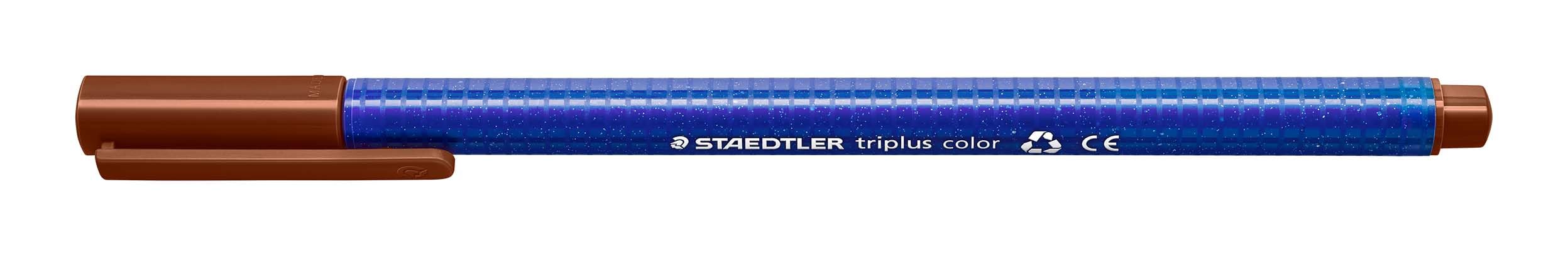 Staedtler 323 Triplus Colour Fibre-Tip Pens, 1.0 mm, Brown, Pack of 10