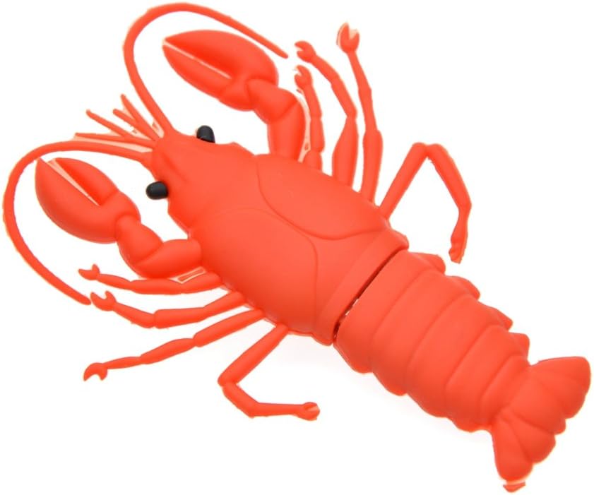 32GB USB 3.0 Flash Drive USB Memory Stick - Cartoon Thumb Drive Red Lobster Pen Drive - FEBNISCTE 3D Animal Shap Zip Drive