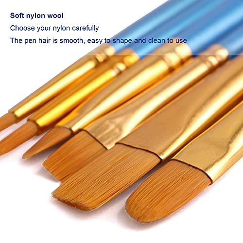 JOINREY-Paint-Brushes-Set20-Pcs-Round-Pointed-Tip-Paintbrushes-Nylon-Hair-Artist-Acrylic-Paint-Brushes-for-Acrylic-Oil-Watercolor-Face-Nail-Art-Miniature-Detailing-and-Rock-Painting-Blue