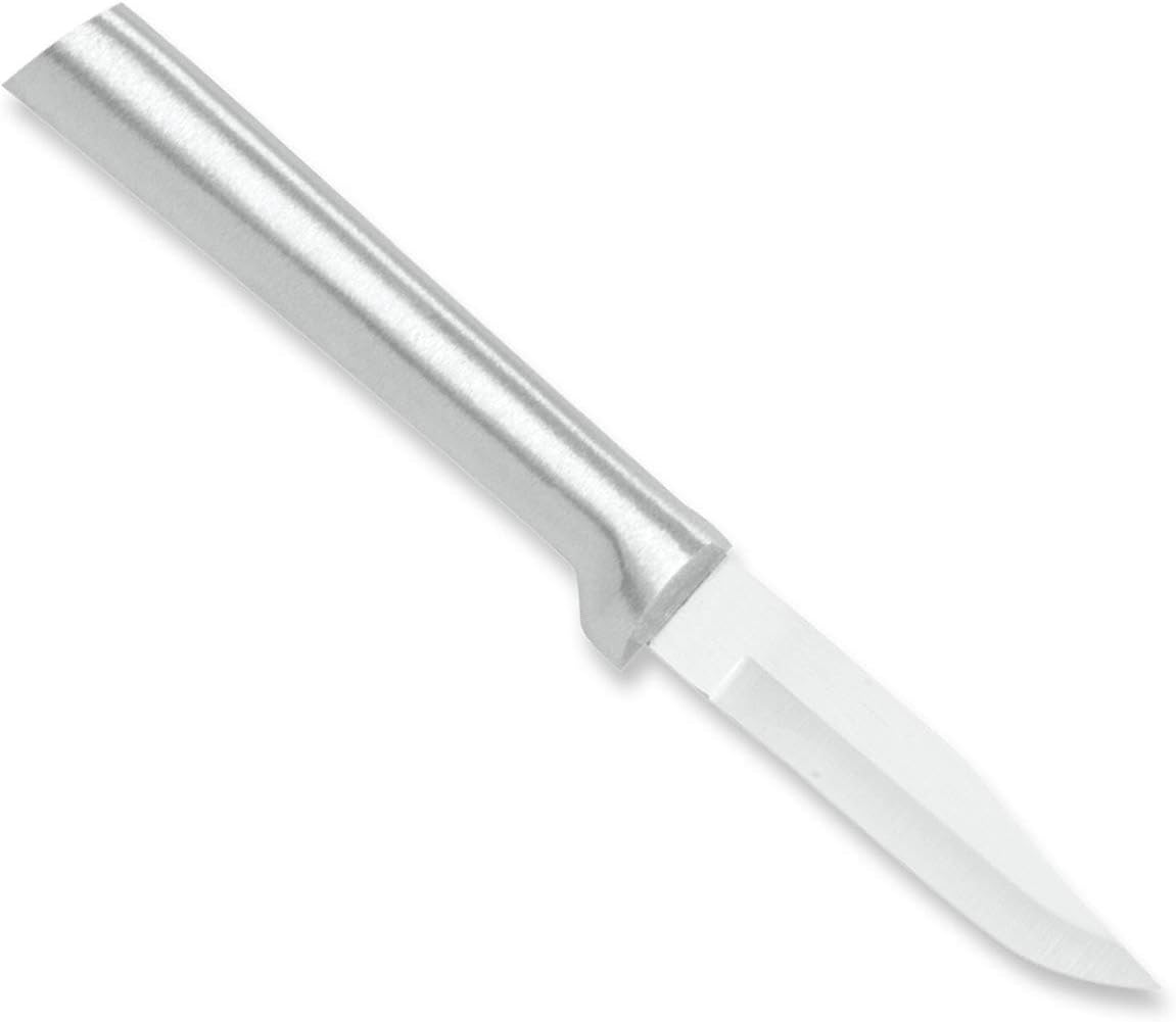 Rada Cutlery Peeling Paring Knife (R102), 2.5" Stainless Steel Blade, Silver Handle, Pack of 2