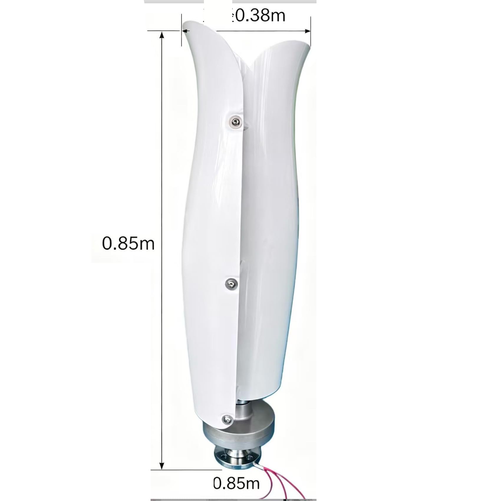 Kit di Turbina Eolica a ASSE Verticale 1000W a Basso Rumore | Set completo di mulino a vento a 2 pale, tensione 12V/24V/48V/220V, generatore verticale silenzioso per energia domestica