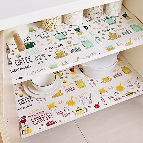 Image of Washable Table Place Mats Set of 6, Heat Insulation Non-Slip PVC Plastic Rectangular Placemats for Kitchen, Restaurants Dinning Room, 40 x 28.1 cm (Set of 4, Green - Fork & Knife)