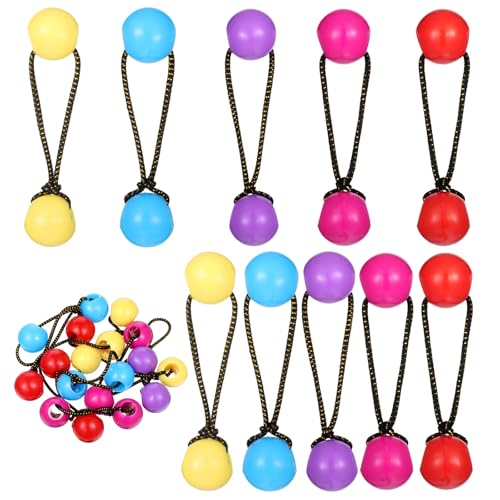 10 Pieces Hair Ties with Balls Bubble Hair Ties Bubble Ponytail Holders 80s 90s Hairs Tie with Bead Elastic Hairs Accessories for Women (Multicolor)