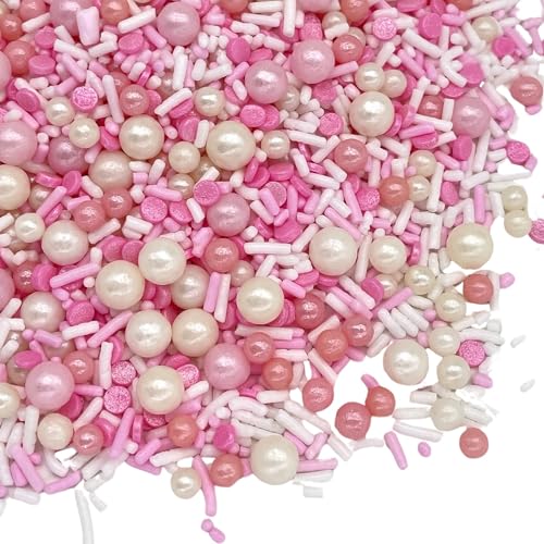 Image of Manvscakes, Valentines, pink and purple sprinkles, cake sprinkles, sprinkles mix, cookie sprinkles, princess cake, cupcake decorations, gluten free, ice cream, edible