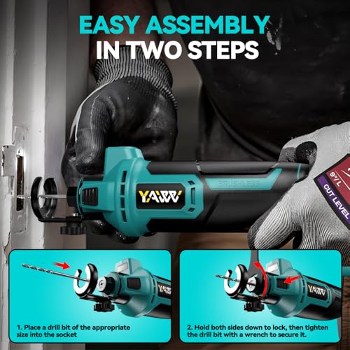 Image of Cordless Drywall Cut-Out Tool for Makita 18V Battery, 3 Speed Adjustable Brushless Rotary Saw with Up to 30000 RPM, Compact Spiral Saw Kit for Cutting Wood Drywall,Sheetrock,Wood, (Bare Tool Only)