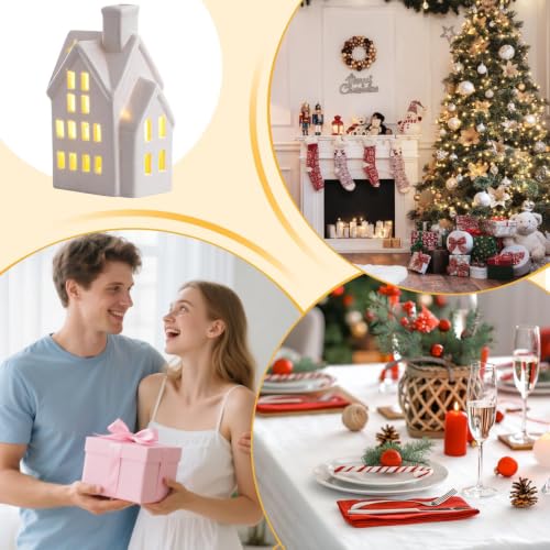 Casas navideñas de cerámica con luz, el detalle ideal para regalar en estas fiestas 5