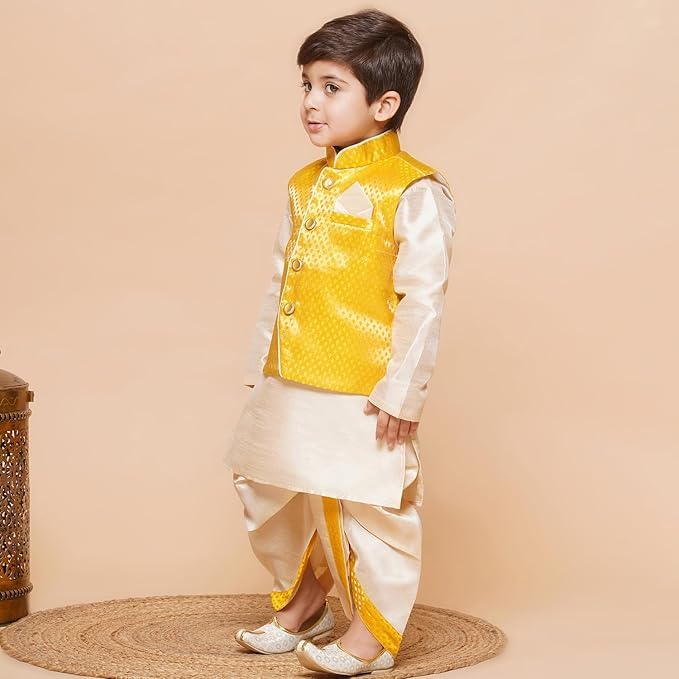 Image of AJ DEZINES Boys Dhoti Kurta Set