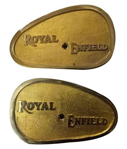 Speedwav Brass Pair Tank/Knee Pad Badge Emblem Decal Motif For May Be Compatiable R. & E. NEWCBA130