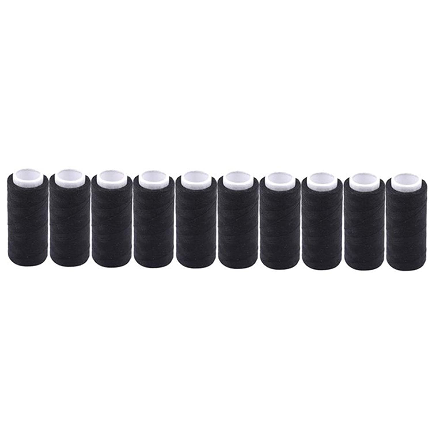 10pcs/pack Sewing Thread Machine Embroidery Thread 200 Yards Spool Home (Color : Black)